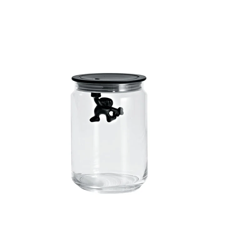 Alessi Gianni Glass Box in Black 90cl