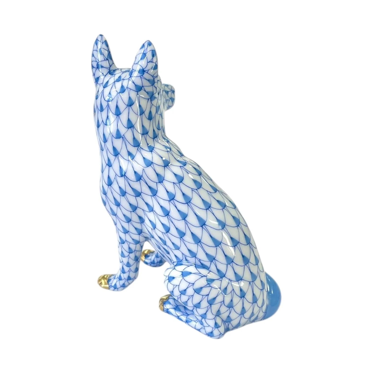 Herend German Sheperd Fishnet Figurine - Image 7
