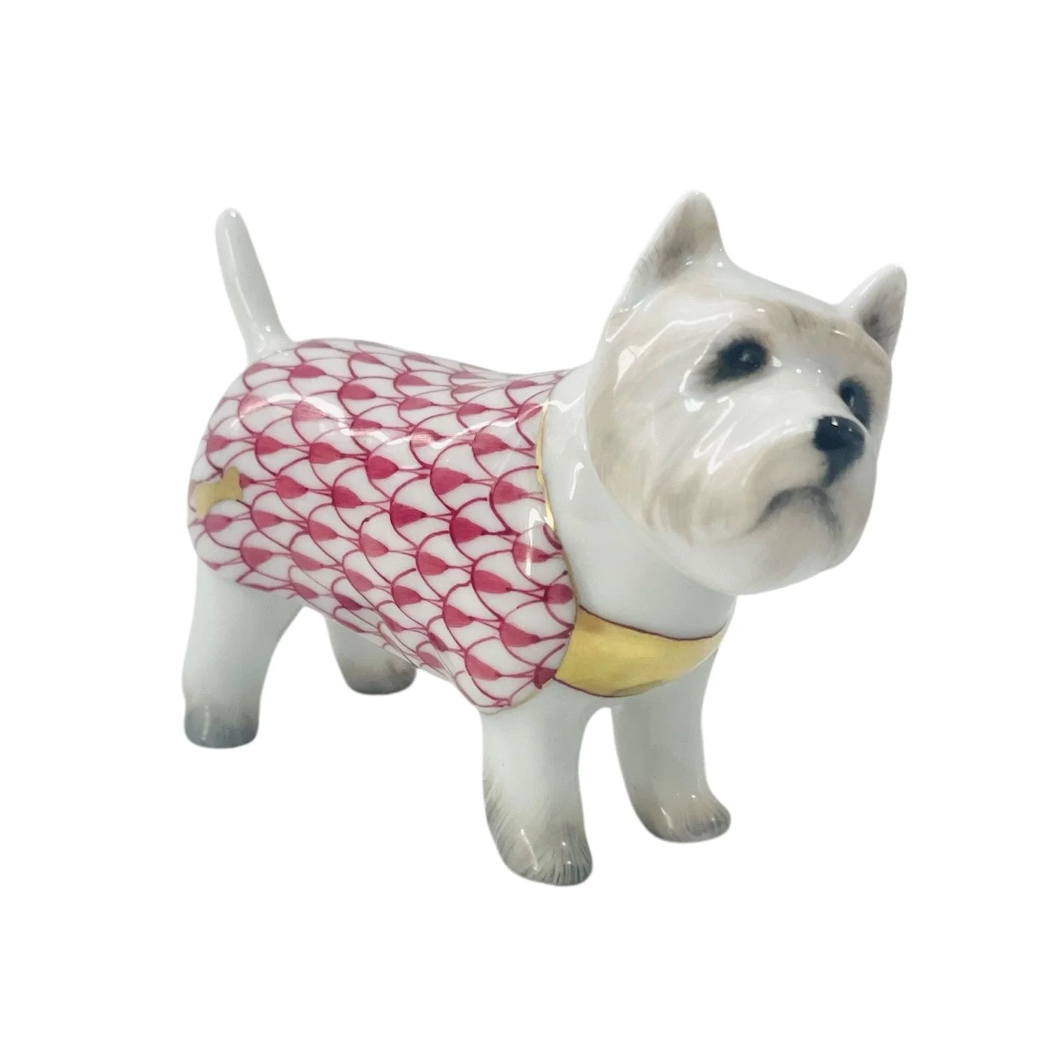 Herend West Highland Terrier Fishnet Figurine - Image 3