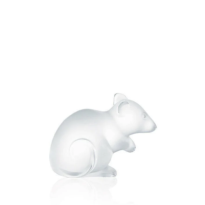 Lalique Mouse Seal, Clear