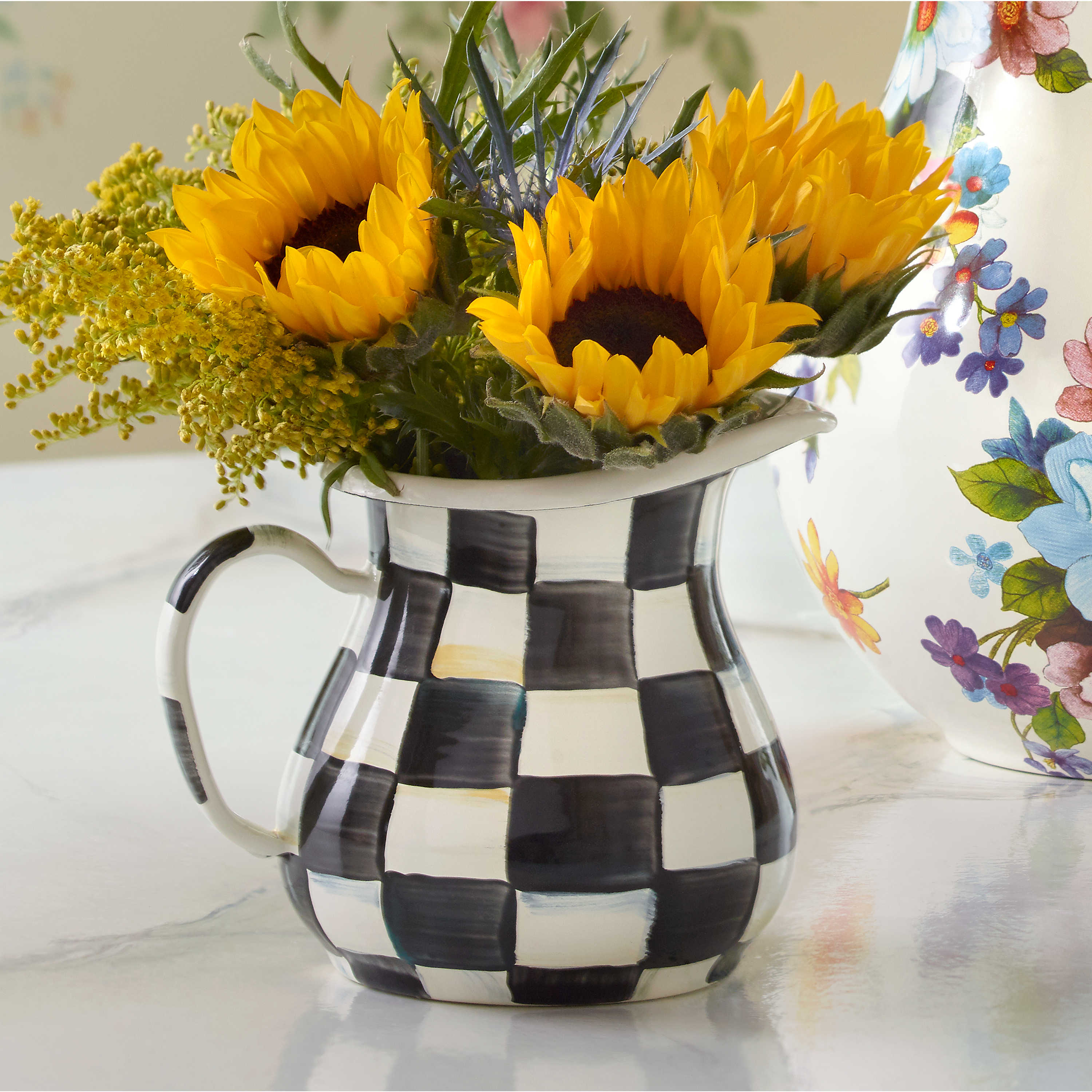 MacKenzie-Childs Courtly Check Enamel Creamer - Image 2