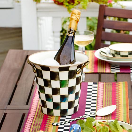 MacKenzie-Childs Courtly Check Enamel Wine Cooler - Image 2