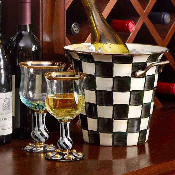 MacKenzie-Childs Courtly Check Enamel Wine Cooler - Image 3