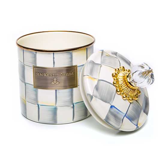 MacKenzie-Childs Sterling Check Enamel Canister - Small - Image 3