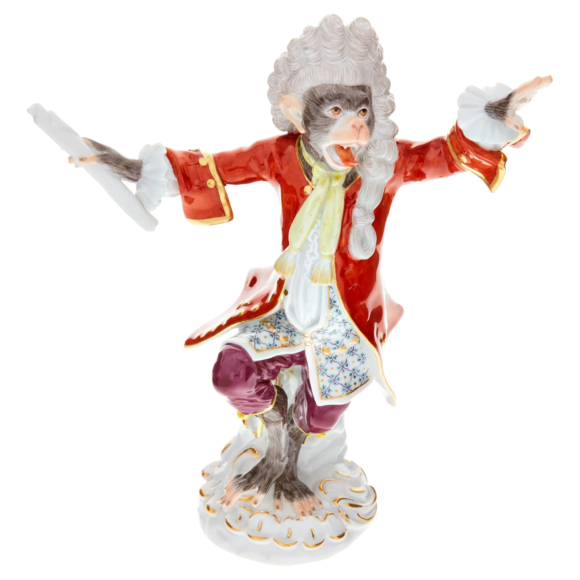 Meissen Monkey Orchestra Conductor