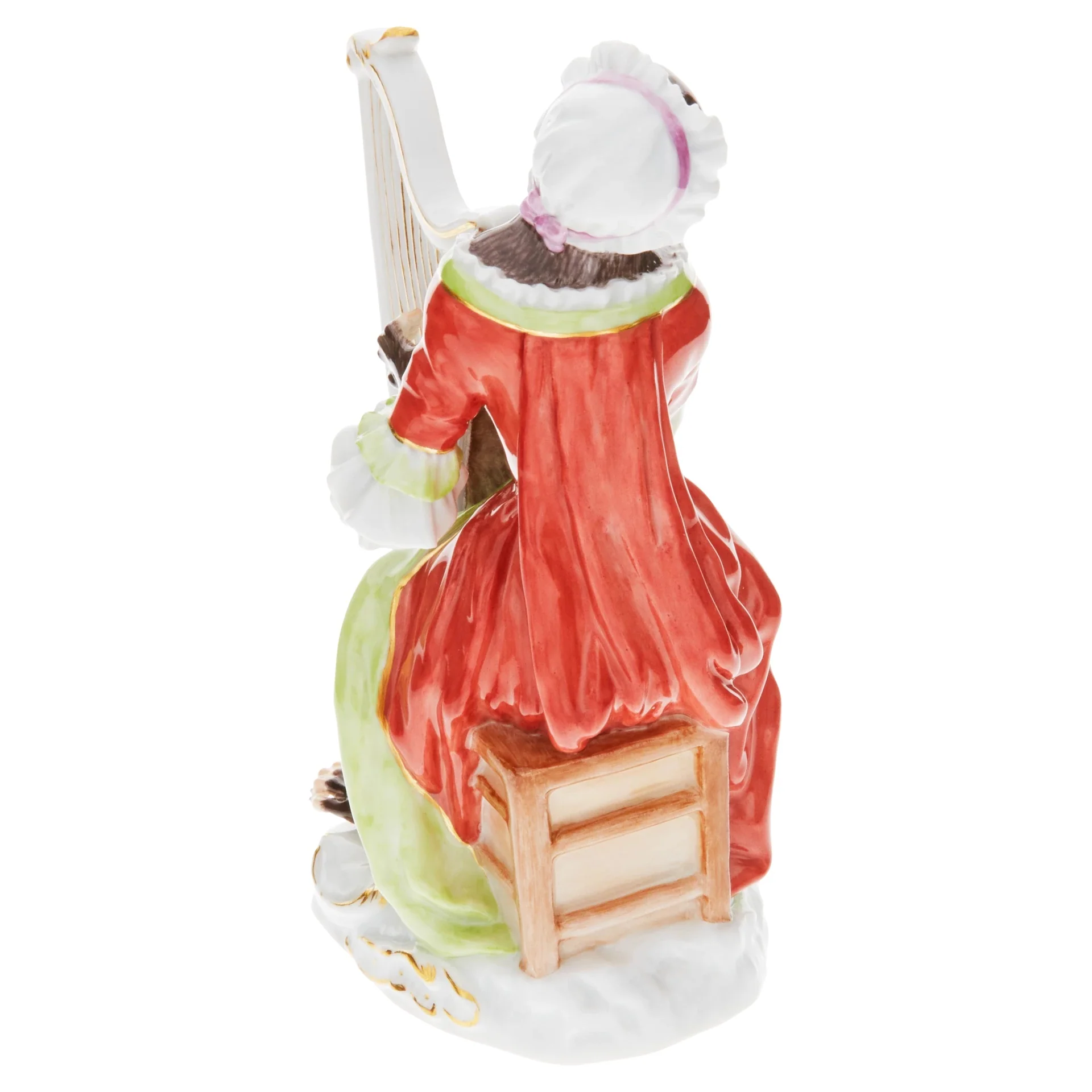 Meissen Monkey Orchestra Harpist - Image 2