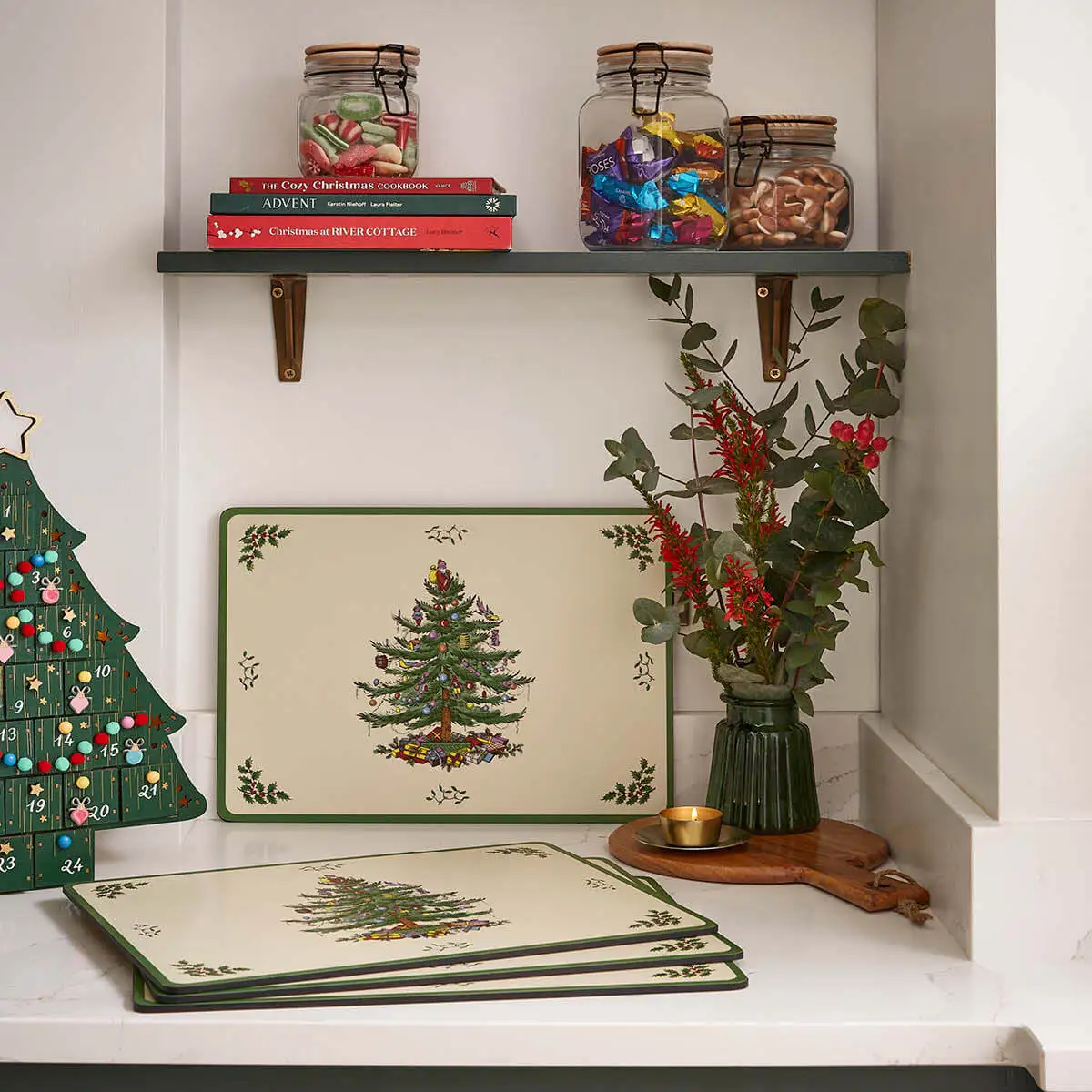 Pimpernel for Spode Christmas Tree Large Placemat Set of 4 - Image 2
