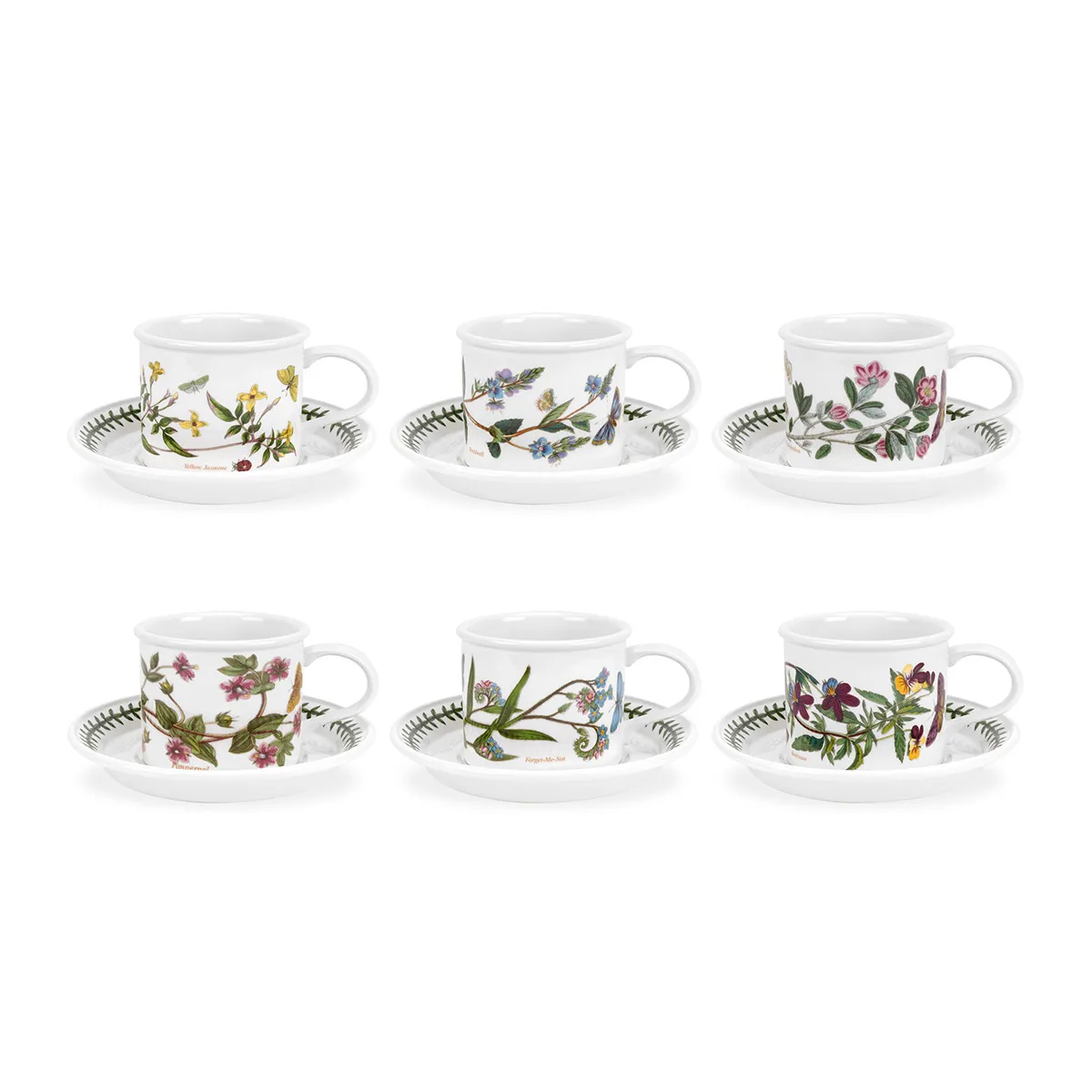 Portmeirion Botanic Garden Teacup and Saucer (Drum Shape)
