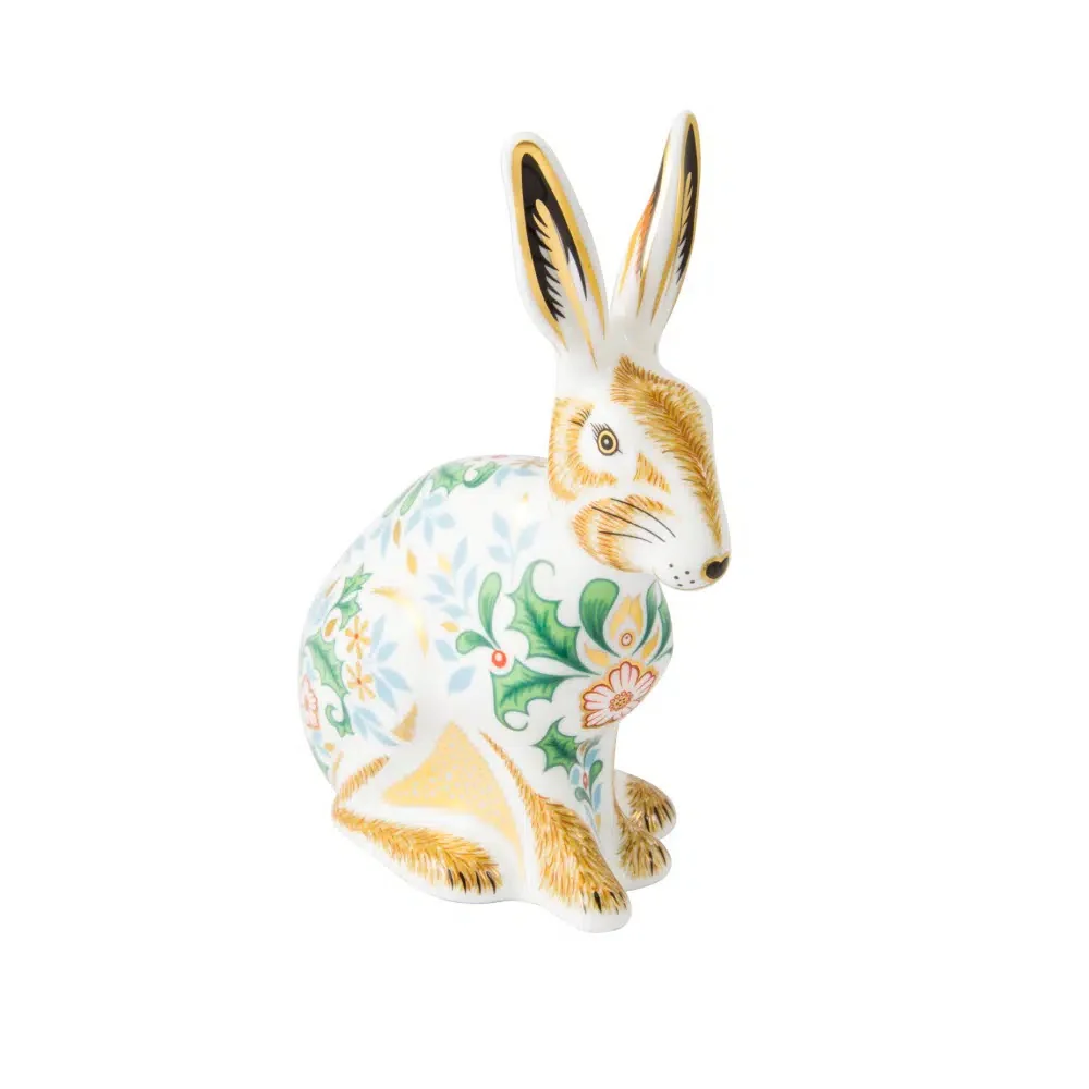 Royal Crown Derby Winter Hare Paperweight - Image 3