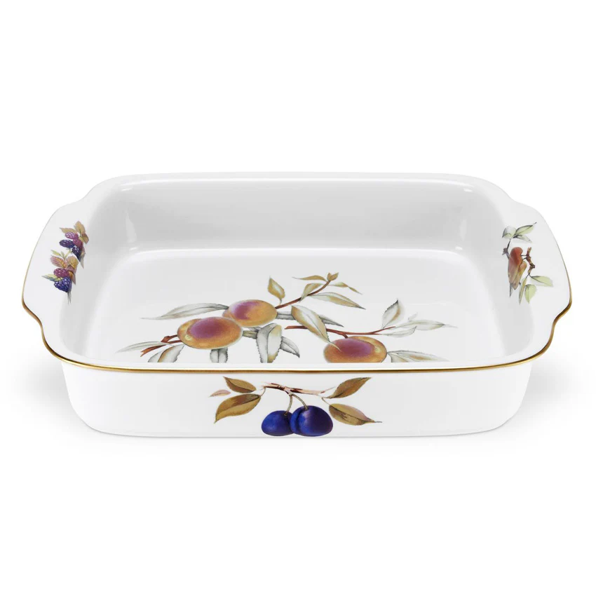 Royal Worcester Evesham Gold Rectangular Handled Dish 30 x 23.5cm
