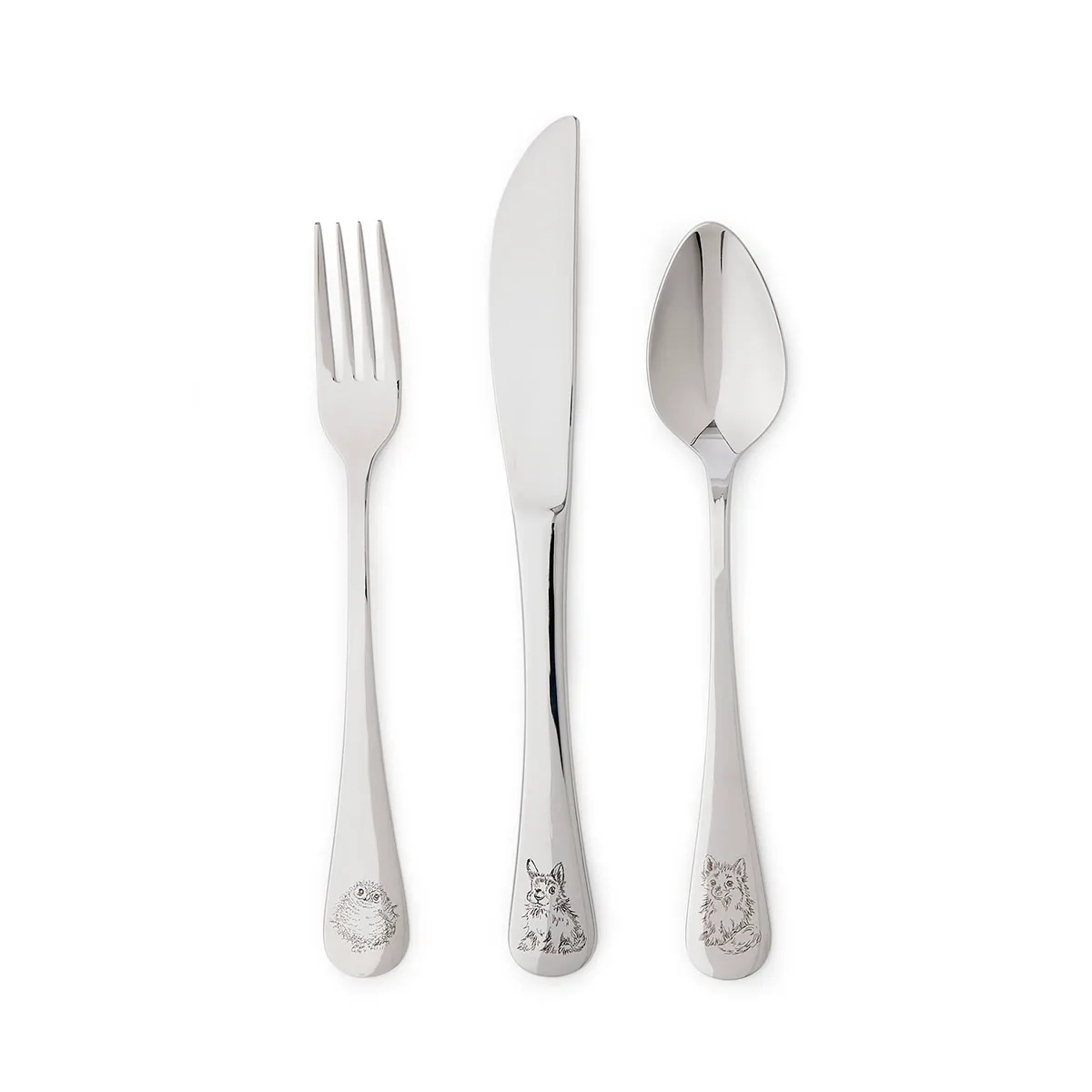 Royal Worcester Wrendale Designs Little Wren 3 Piece Cutlery Set - Image 3