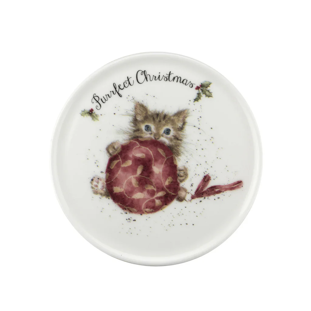 Royal Worcester Wrendale Designs Mug & Coaster Purffect Christmas (Kittens) - Image 3