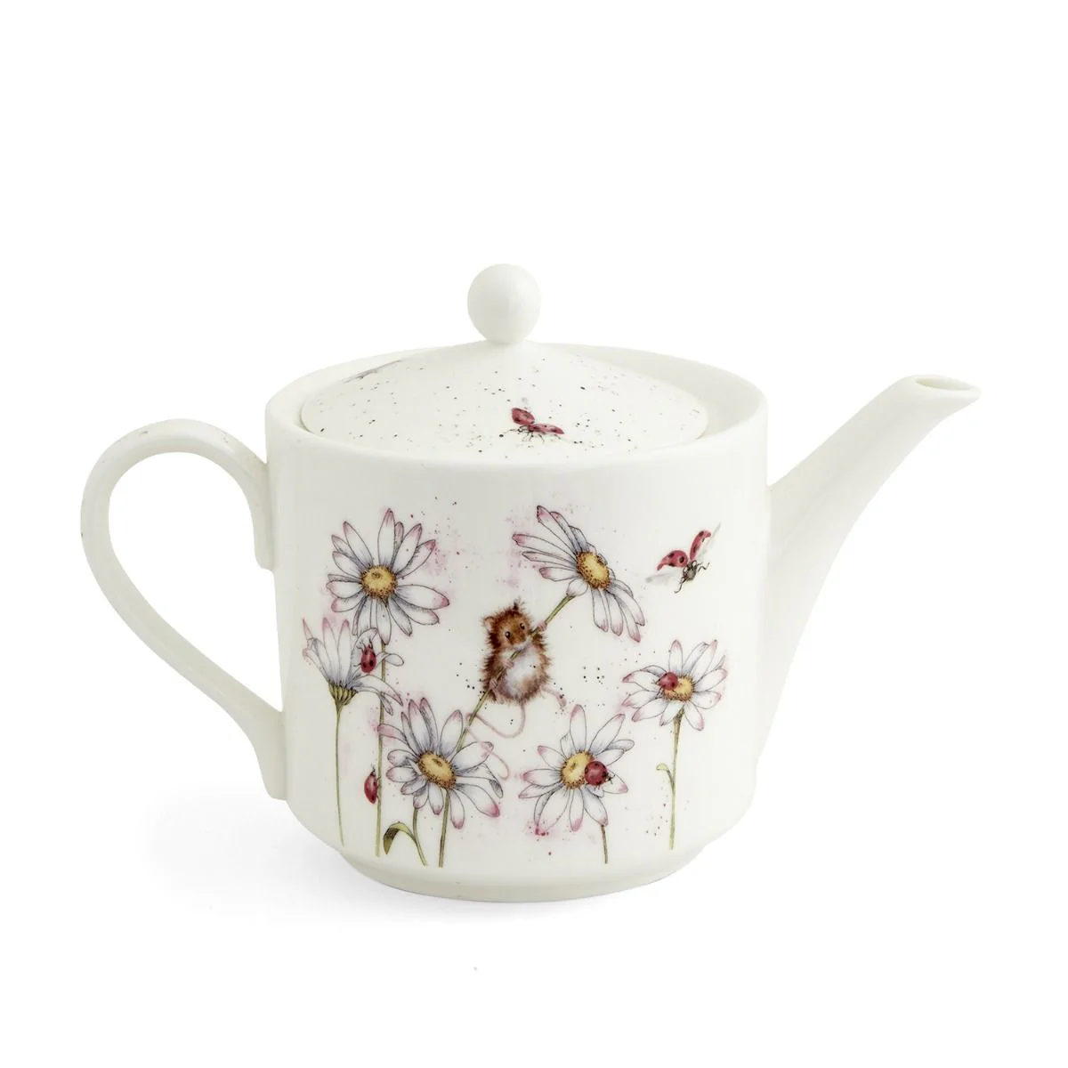 Royal Worcester Wrendale Designs Teapot 2pt (Mouse & Flower) - Image 3