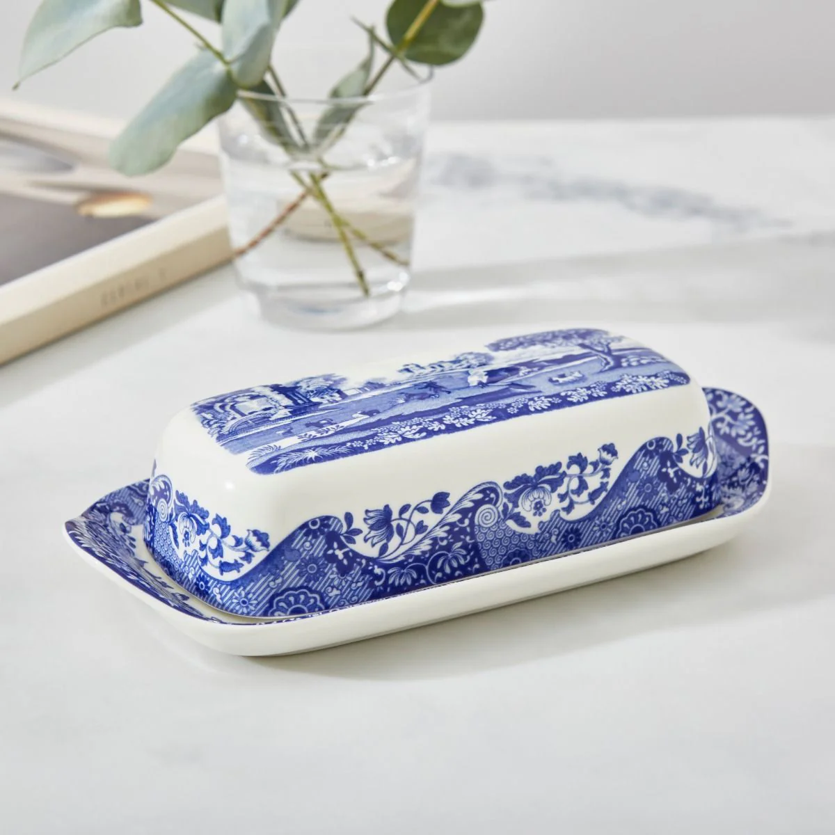 Spode Blue Italian Butter Dish - Image 2