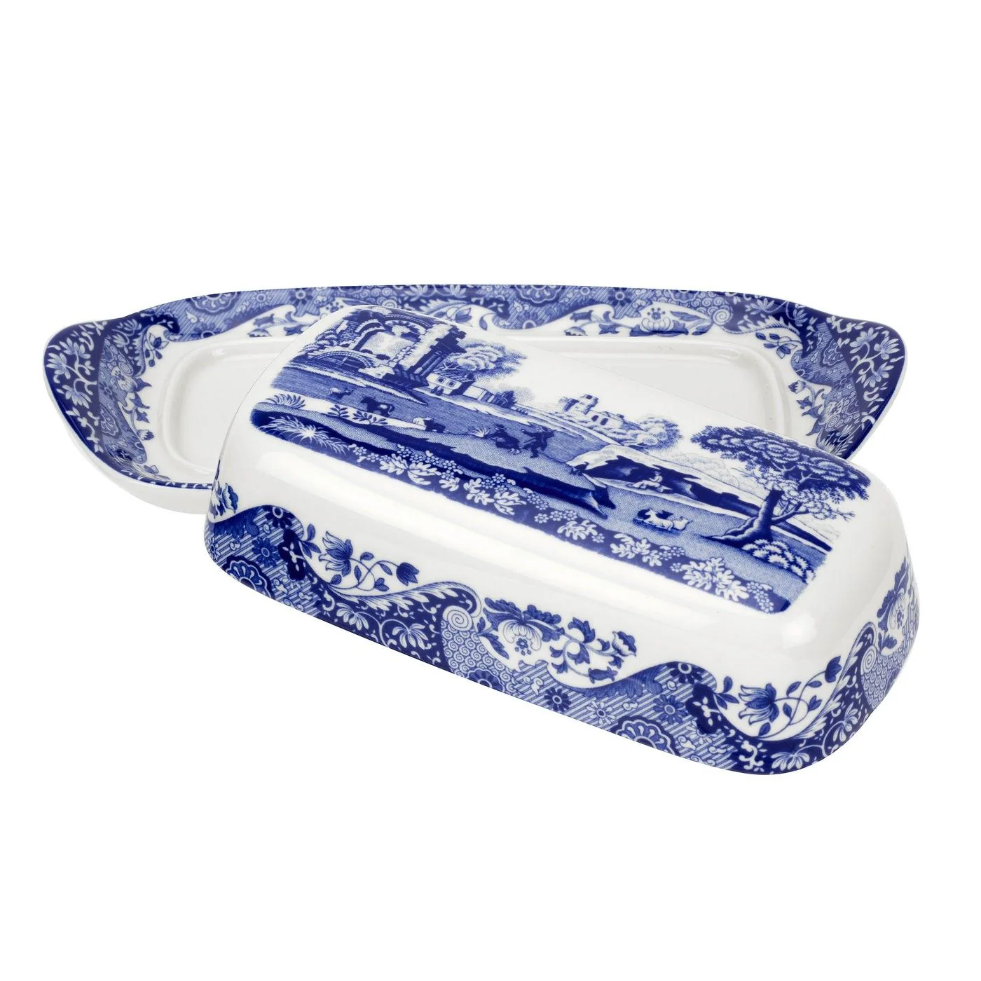 Spode Blue Italian Butter Dish - Image 3