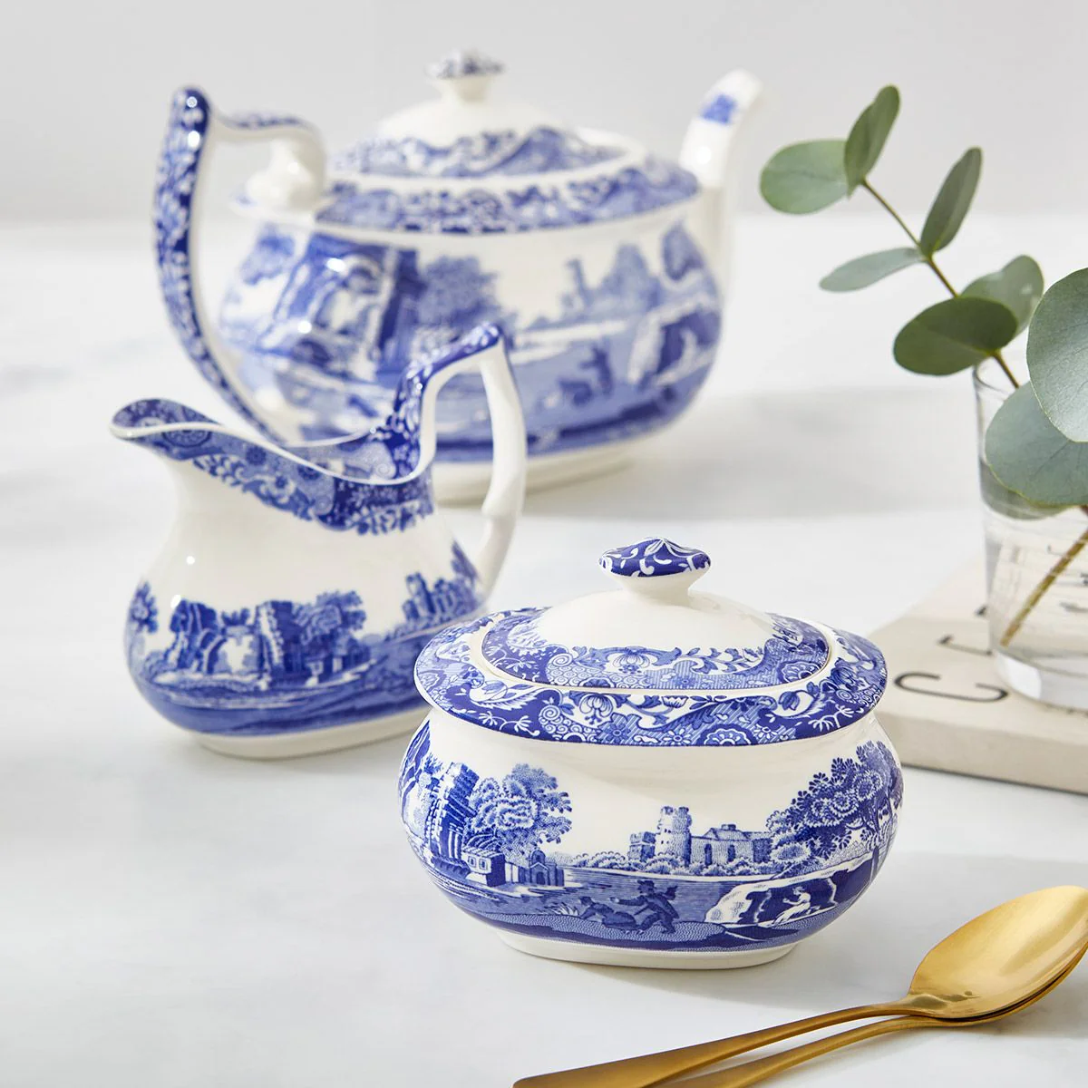 Spode Blue Italian Sugar Box - Image 2