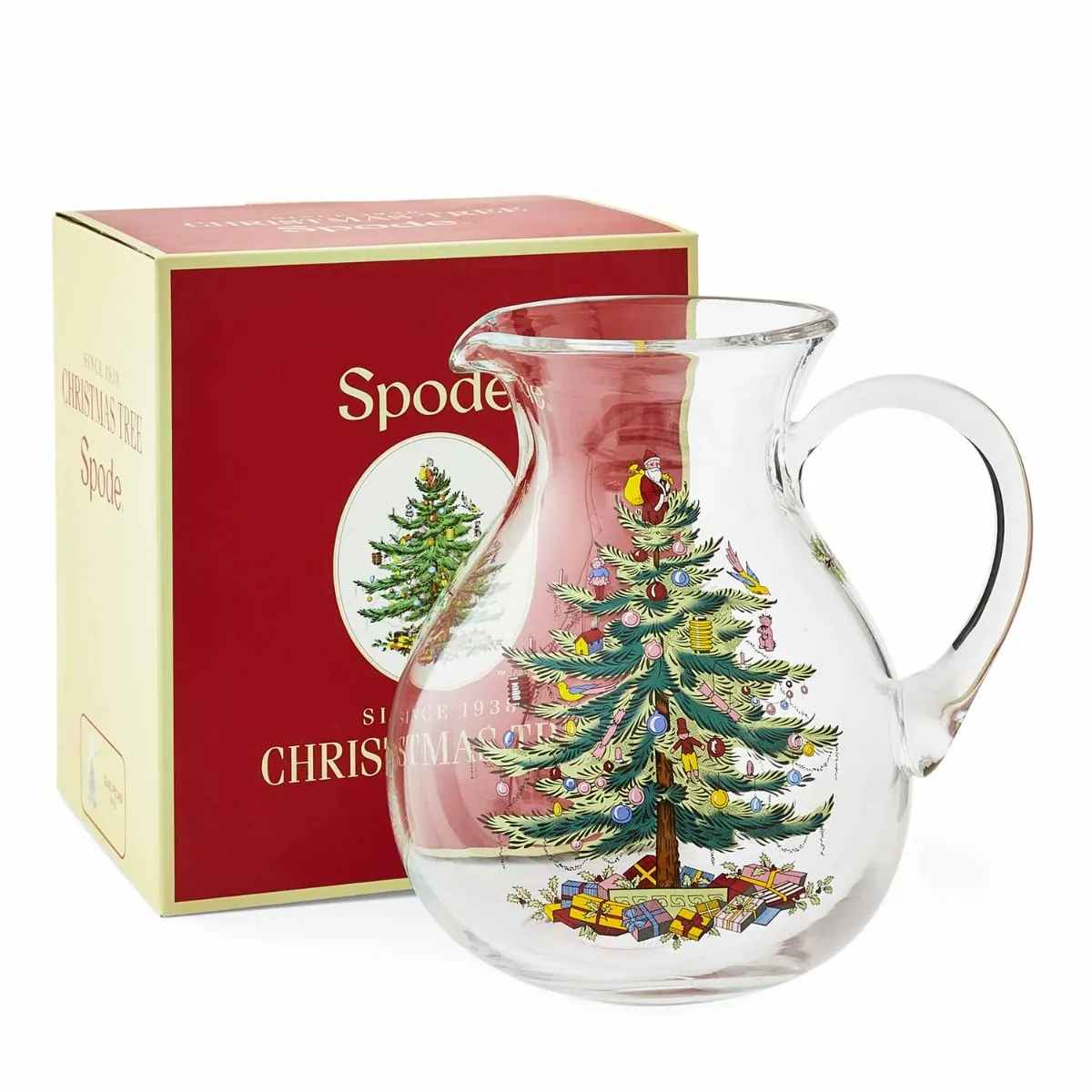 Spode Christmas Tree Glass Pitcher 6pt - Image 3