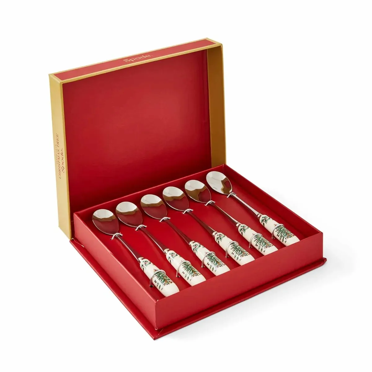 Spode Christmas Tree Tea Spoons Set of 6 - Image 3