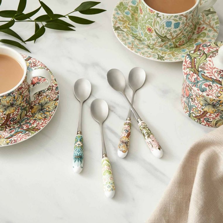 Spode Morris & Co Tea Spoons, Set of 4 - Image 2