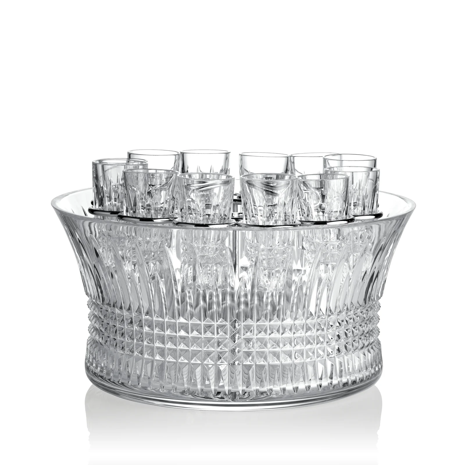Waterford Crystal Lismore Diamond 13 Piece Vodka Chill Set