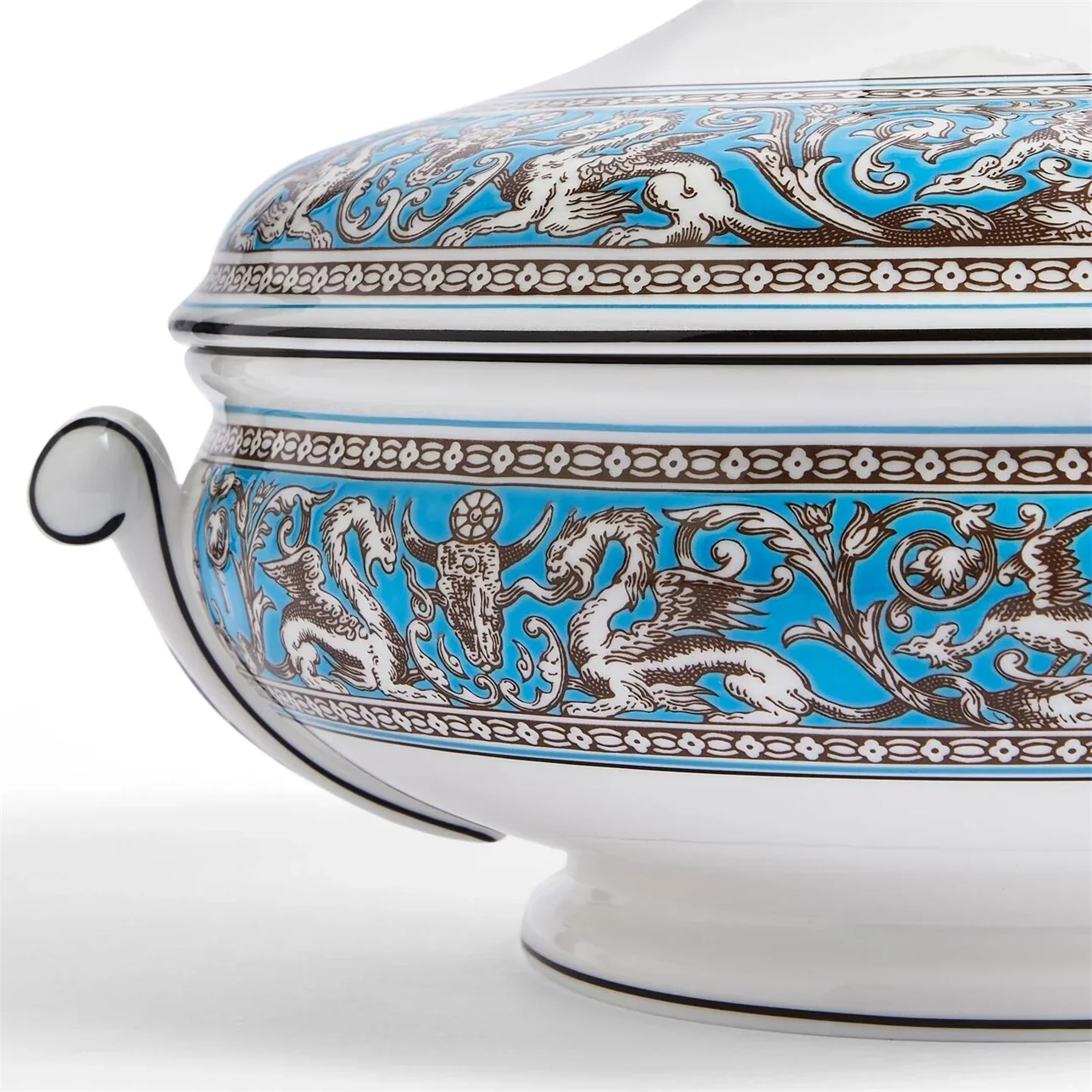 Wedgwood Florentine Turquoise Covered Vegetable Dish - Image 2