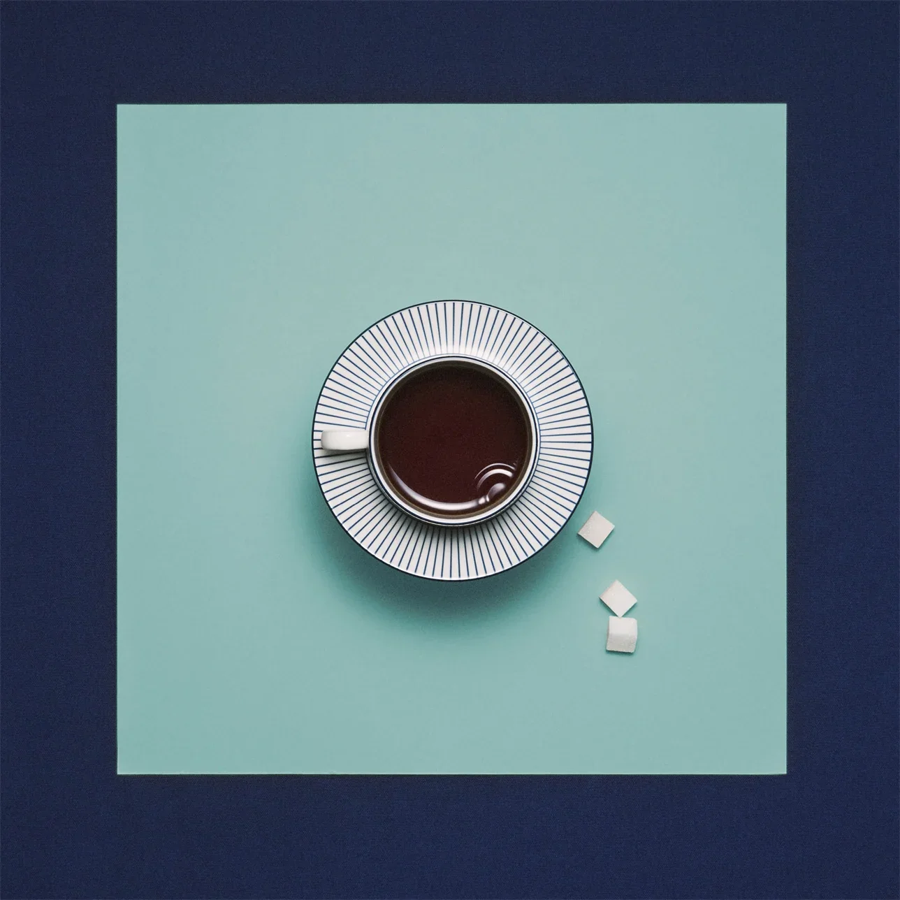 Wedgwood Gio Pinstripe Teacup & Saucer Blue - Image 5