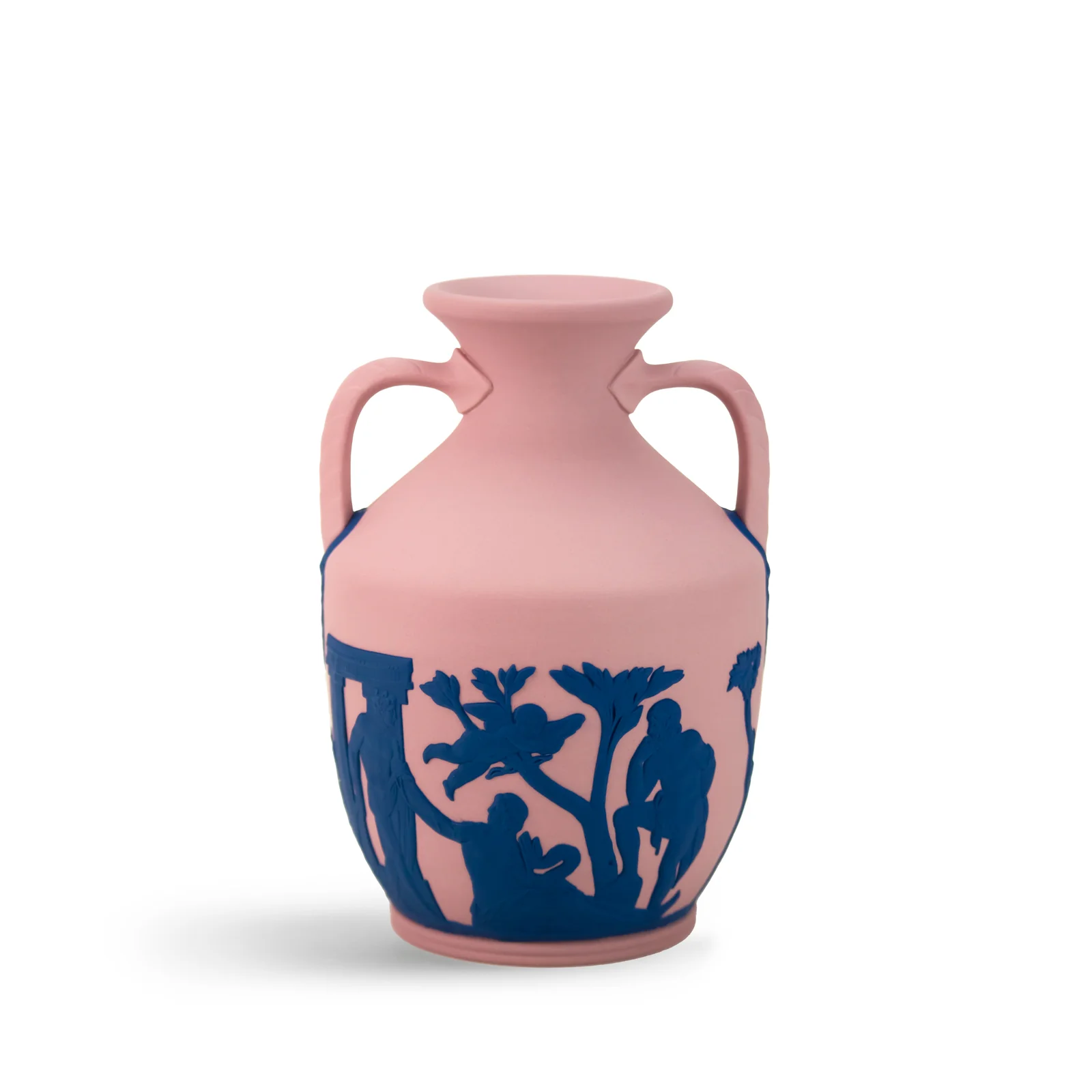 Wedgwood Iconic Portland Jasper Small Vase, Pink/Saxon