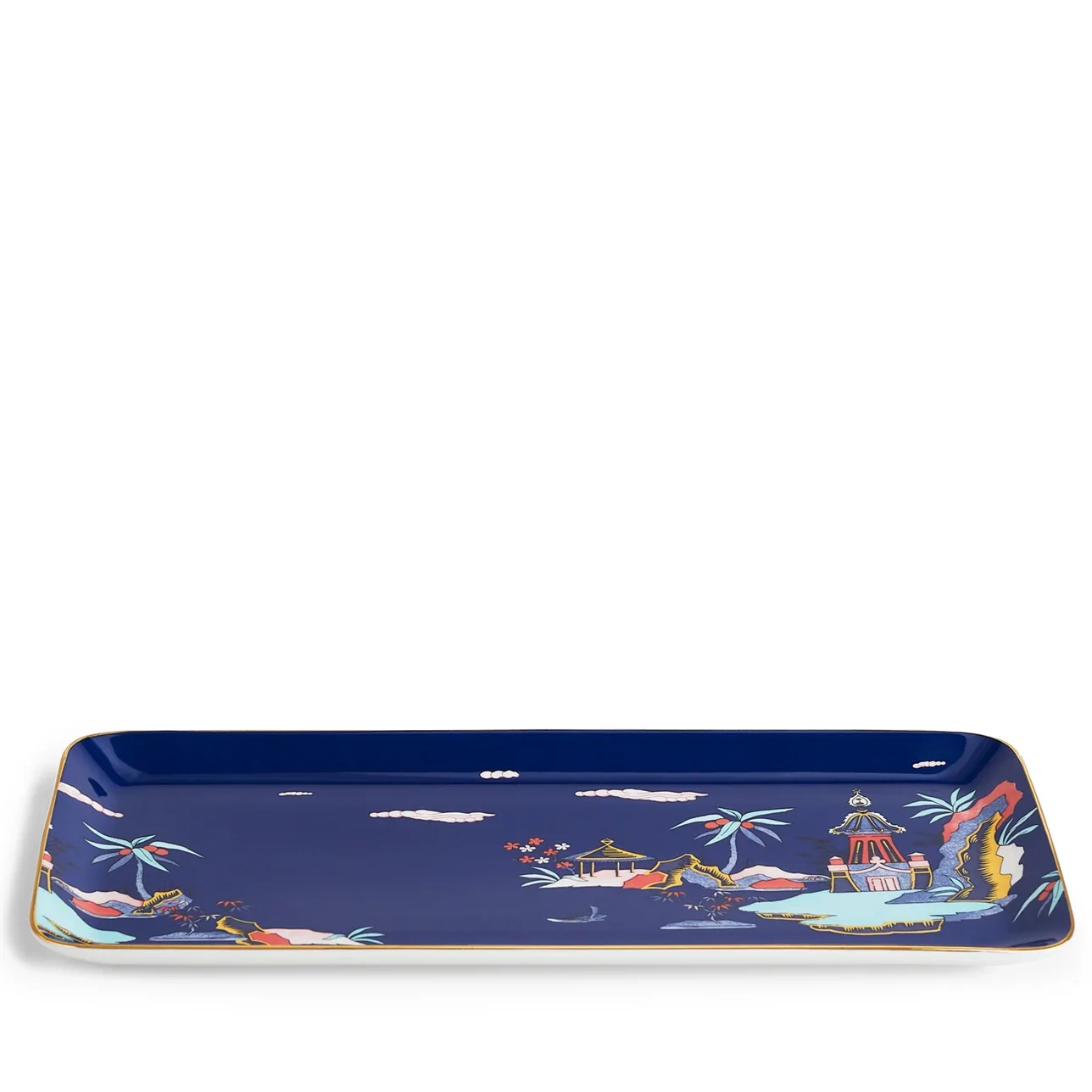 Wedgwood Wonderlust Blue Pagoda Rectangular Tray - Image 2